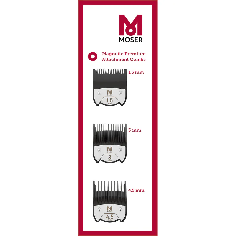 Premium Magnetkämme MOSER 1,5 mm, 3 mm und 4,5 mm - Bild 2