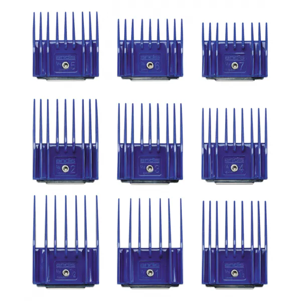 Andis Kunststoffkammset mit Metallclip - Set I (1,5-14 mm) - Bild 3